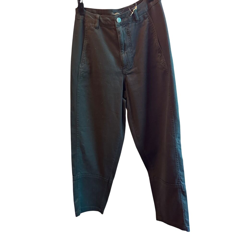 $60 Quince Black Organic Stretch Cotton Twill Barrel Jeans 6 / S NWOT - Picture 2 of 8